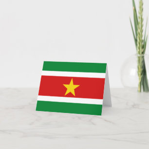 Suriname-Flagge Notizkarte Karte