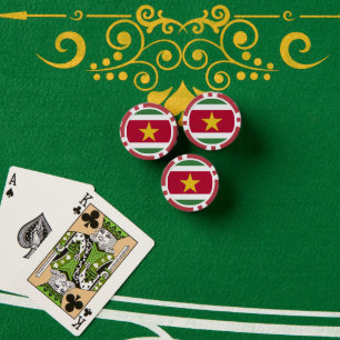 Suriname-Flagge Pokerchips