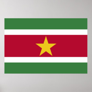 Suriname-Flagge Poster