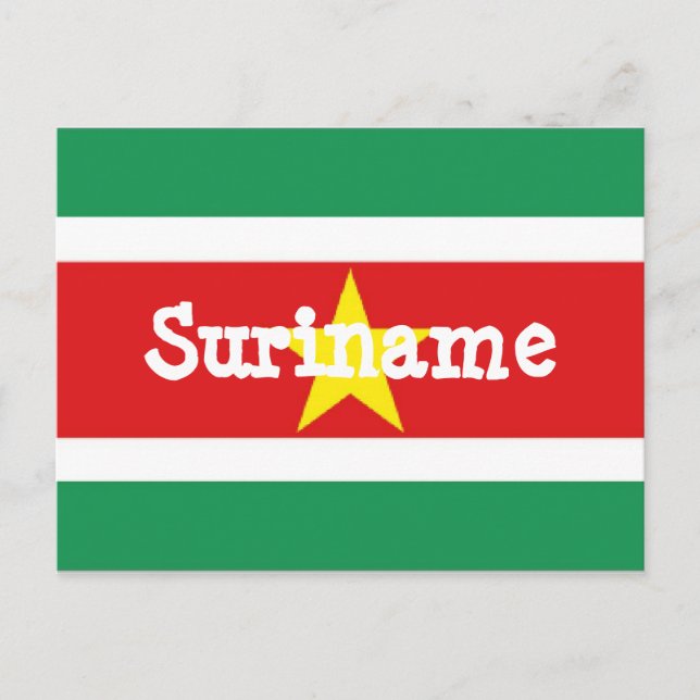 Suriname-Flagge Postkarte (Vorderseite)