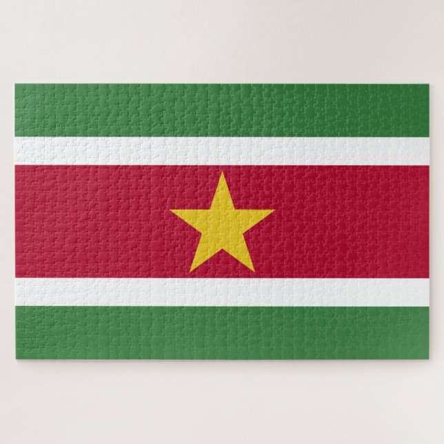 Suriname-Flagge Puzzle (Horizontal)