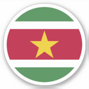 Suriname-Flagge Rund Sticker
