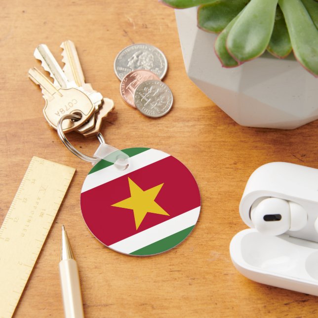 Suriname-Flagge Schlüsselanhänger (Schreibtisch)