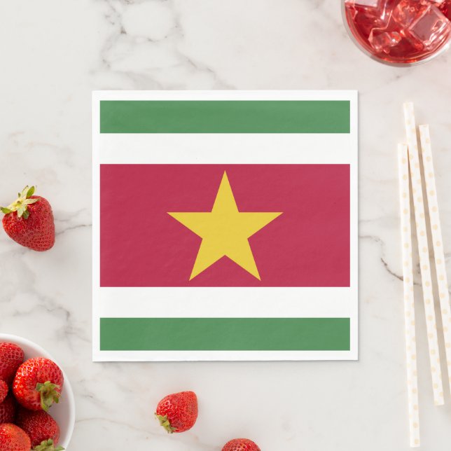 Suriname-Flagge Serviette (Beispiel)