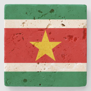 Suriname-Flagge Stein Untersetzer