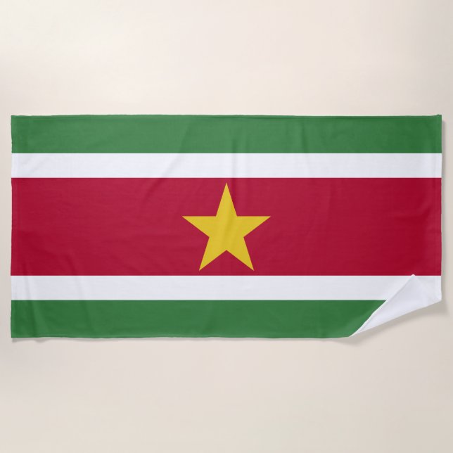 Suriname-Flagge Strandtuch (Vorderseite)