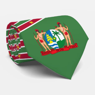 Suriname-Flagge und -Wappen, Flagge Surinams Krawatte