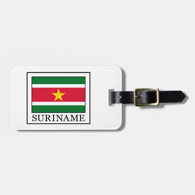 Suriname Gepäckanhänger (Vorderseite horizontal)