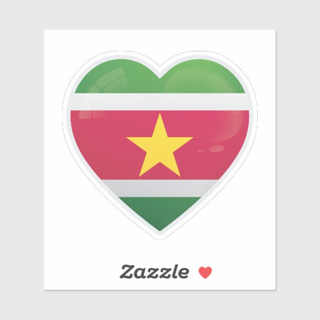 Suriname-Liebe Aufkleber (Blatt)