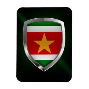 Suriname Metallic Emblem Magnet