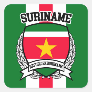 Suriname Quadratischer Aufkleber