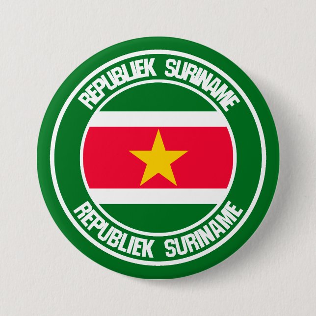 Suriname-RundEmblem Button (Vorderseite)