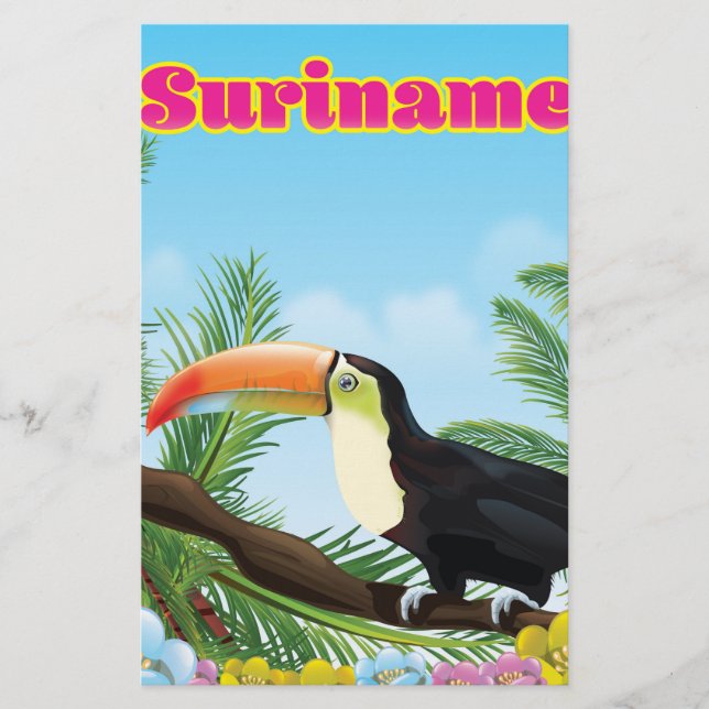 Suriname Südamerikanisches Paradies Reiseplakat Briefpapier (Vorderseite)