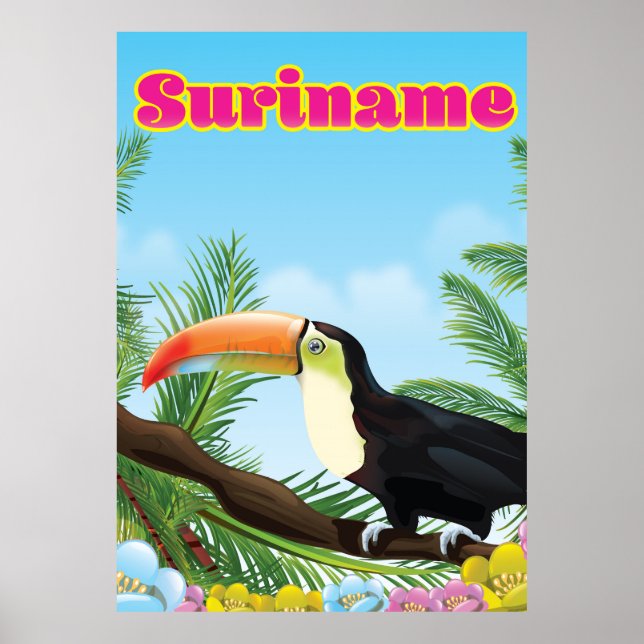 Suriname Südamerikanisches Paradies Reiseplakat Poster (Vorne)