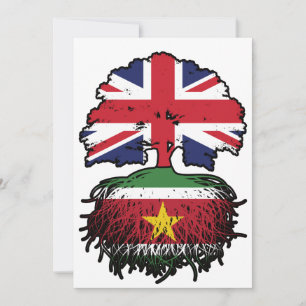 Suriname Surinamese Britische Tree Roots Flag Einladung