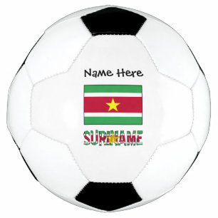 Suriname Surinamese Flag Personalisiert Fußball