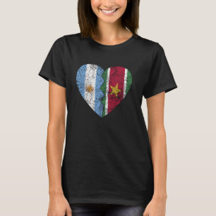 SURINAMES Argentinische Flaggen Herz Argentiniens T-Shirt
