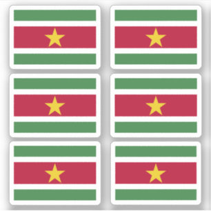 Surinamische Flagge Aufkleber