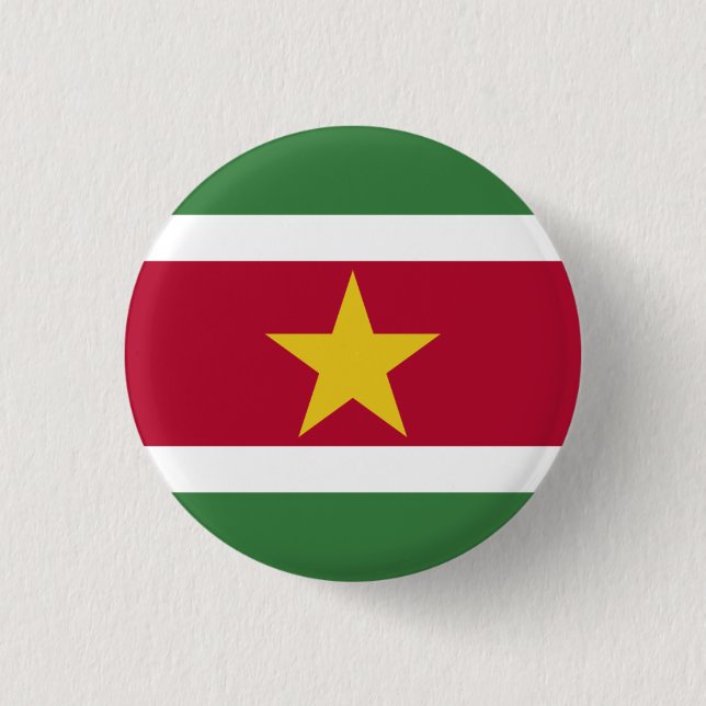 Surinamische Flagge, Flagge von Suriname Button (Vorderseite)