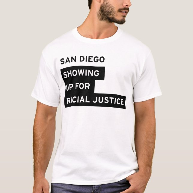 SURJ San Diego Logo-Abnutzung T-Shirt (Vorderseite)