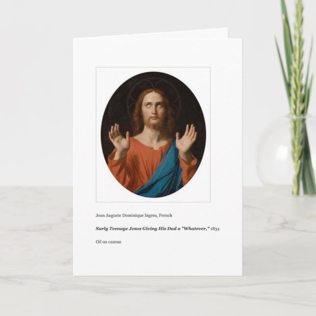 SURLY TEENAGE JESUS VATHERDAY CARD KARTE (Vorderseite)