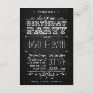Surprise Birthday Party Einladung