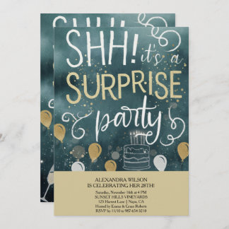 Surprise Birthday Party Invitation Einladung