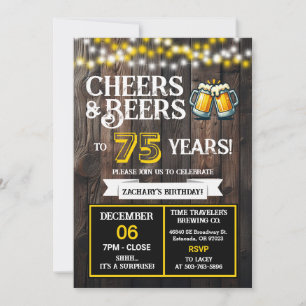 Surprise-Brauerei feiert 75 Jahre Cheers und Biere Einladung