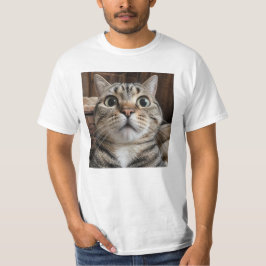 Surprised Cat Face, Cat Photo T-Shirt