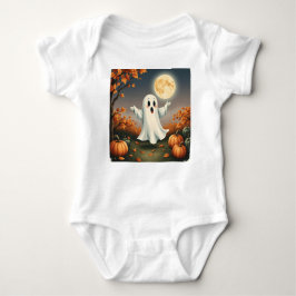 Surprised Little Ghost, Little Halloween Ghost,    Baby Strampler