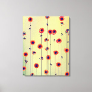 Surreal 22 x 28 Moderne Wildblumen Leinwanddruck