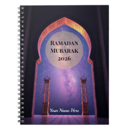 Surreal 3D Islamic Arch Night Notizblock