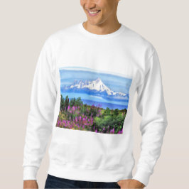 Surreal Alaskan Wilderness Gemälde Sweatshirt