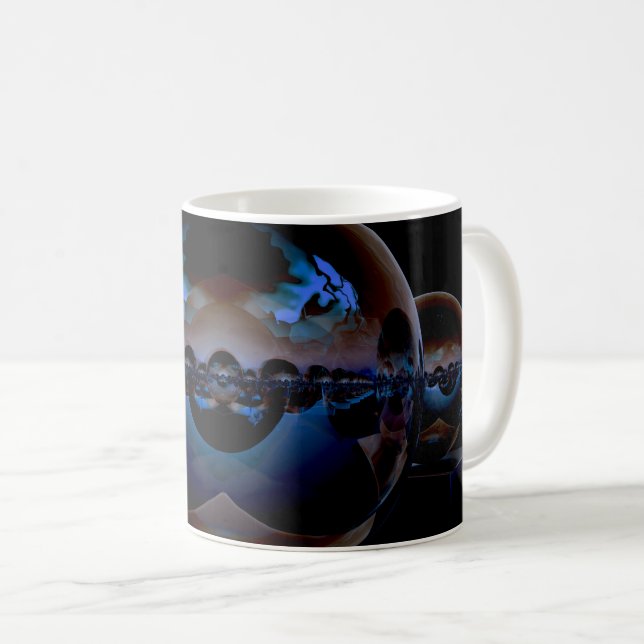 Surreal Alien Landscape - Blue Light Kaffeetasse (VorderseiteRechts)