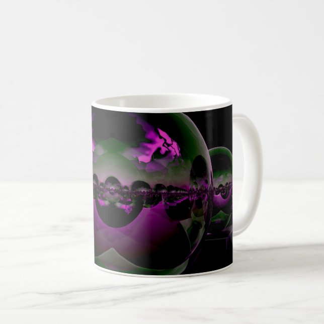 Surreal Alien Landscape - Crimson Light Kaffeetasse (VorderseiteRechts)