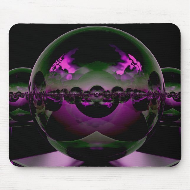 Surreal Alien Landscape - Crimson Light Mousepad (Vorne)