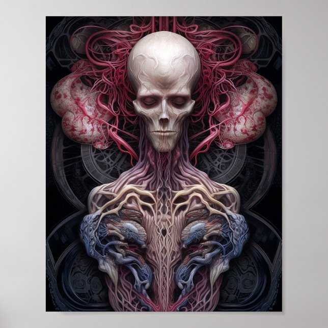 Surreal Anatomy Horror Sci-Fi Art Poster (Vorne)