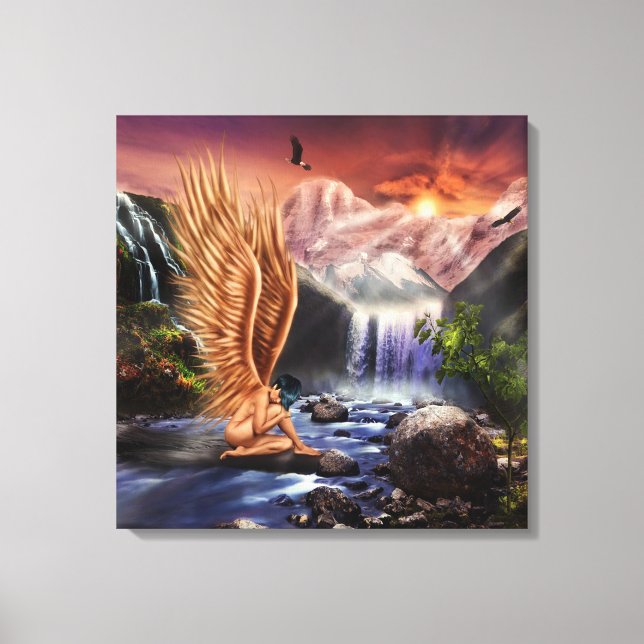 Surreal Angel Leinwanddruck (Vorderseite)