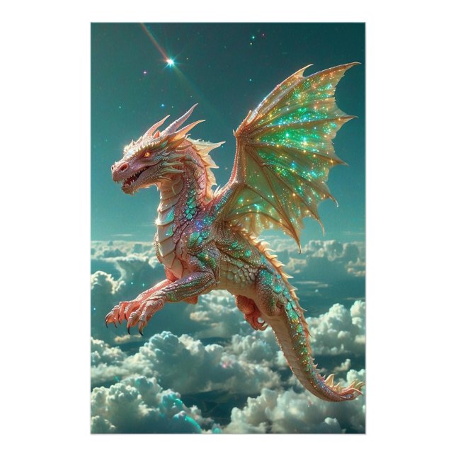 *~* Surreal AP88 Fantasy Dragon Wall Artwork 13 Fotodruck (Vorne)