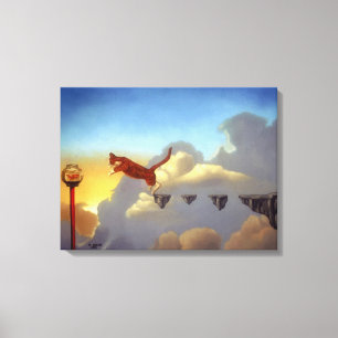 Surreal Art Canvas drucken "Leap of Faith" Leinwanddruck