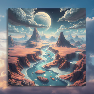 Surreal Ätherische Landschaft   Magische Welt Poster