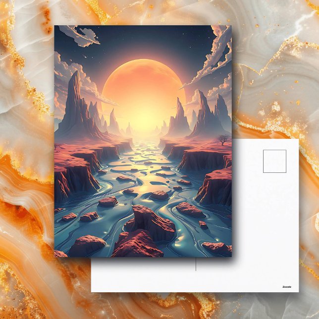 Surreal Ätherische Landschaft | Magische Welt Postkarte (Von Creator hochgeladen)