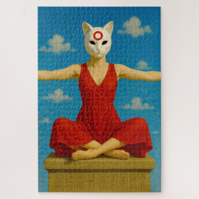 Surreal Cat Goddess Puzzle (Vertikal)