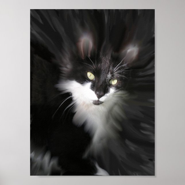 Surreal Cat Print Poster (Vorne)