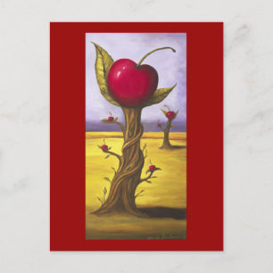 Surreal Cherry Tree Postkarte