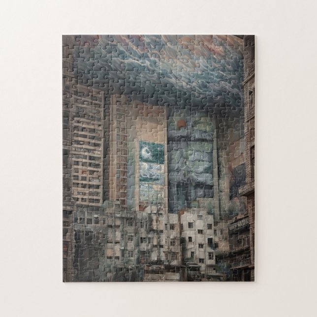 Surreal City Artwork Puzzle (Vertikal)