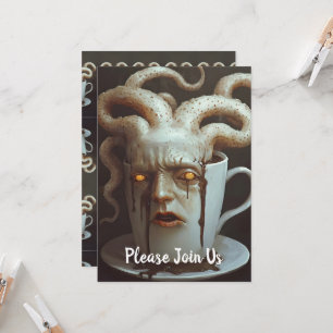 Surreal Coffee Octopus Einladung