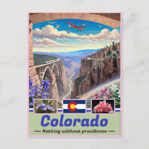 Surreal Colorado Essence: Staat Emblem Keepake Postkarte