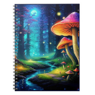 Surreal Colorful Forest Spiral Foto Notebook Notizblock
