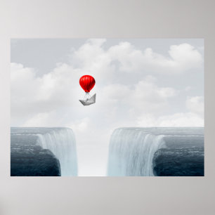 Surreal concept and creative solution metaphor as  poster